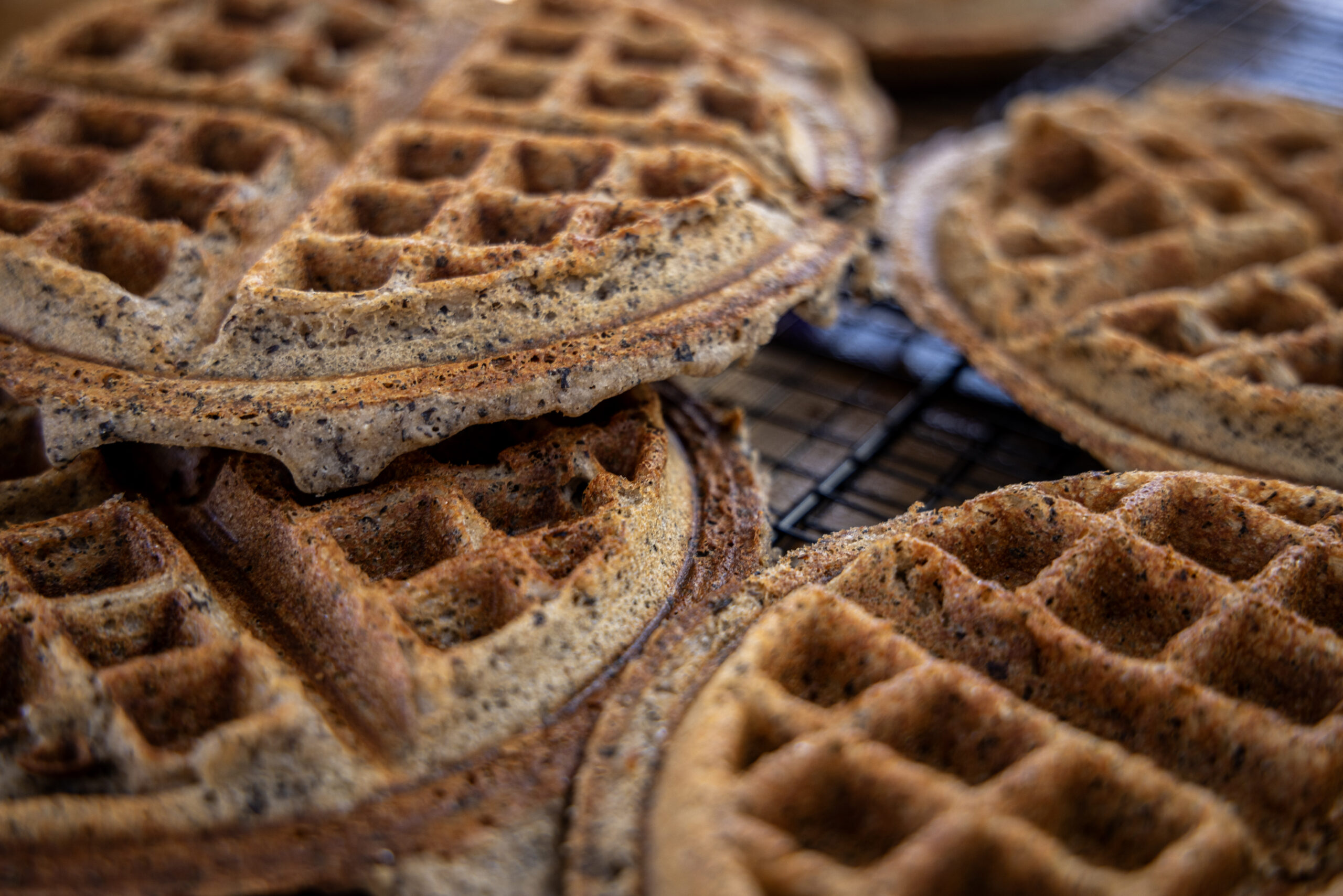 A close view of The Enchanted Waffle’s nourishing waffles